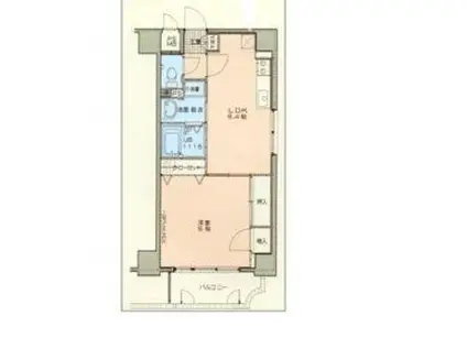 レイクタワーマンション(1LDK/2階)の間取り写真
