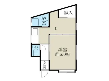 コーポサンチェリー(1DK/1階)の間取り写真