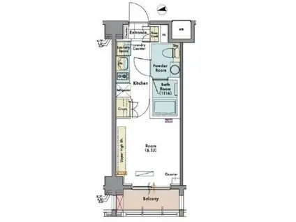 マスターズコート木場公園ブラン(1K/2階)の間取り写真