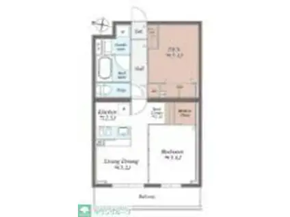 SYMPHONY PARK(1SLDK/3階)の間取り写真