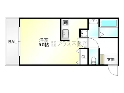 アムールエスパス(ワンルーム/2階)の間取り写真