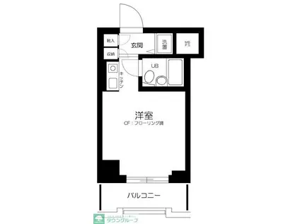 ライオンズマンション横浜反町(1K/6階)の間取り写真