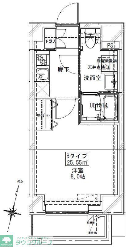 THE MARK COURT II(1K/11階)の間取り写真
