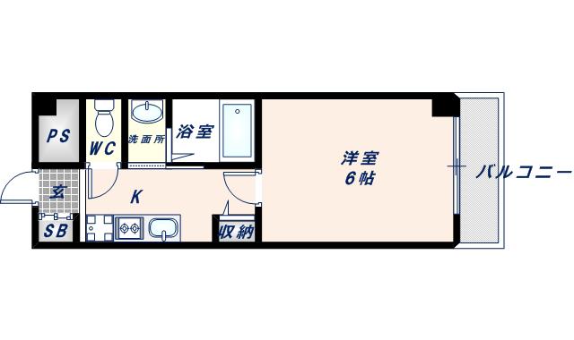 グランパシフィック新今里(1K/2階)の間取り写真