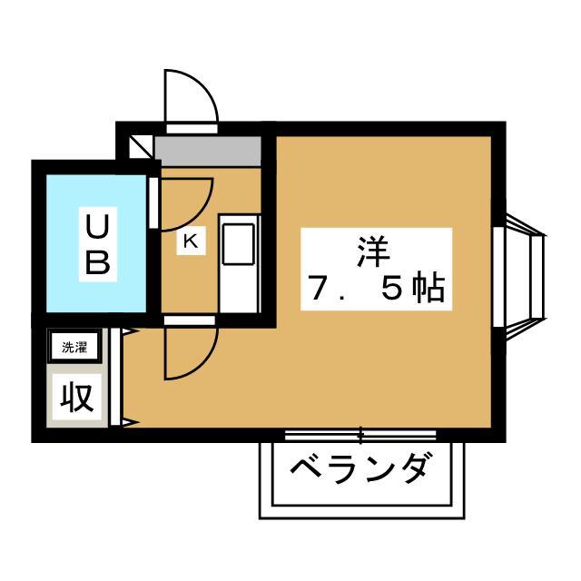 サンレイコート帝京大塚(1K/2階)の間取り写真