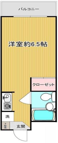 エルスタンザ千早(ワンルーム/4階)の間取り写真