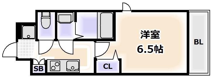 フォーリアライズ天王寺セラス(1K/2階)の間取り写真