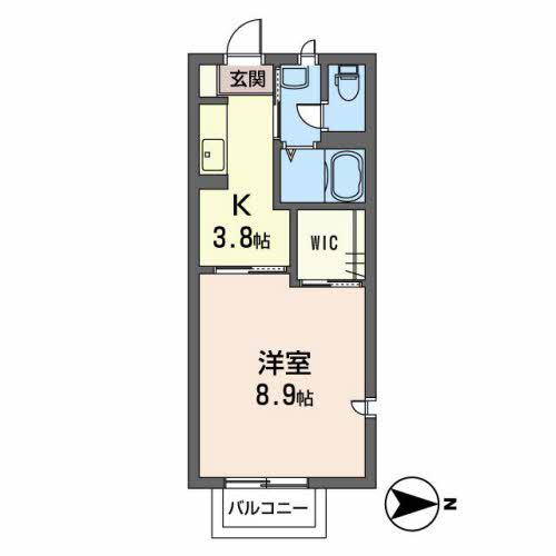 セリーナ(1K/2階)の間取り写真