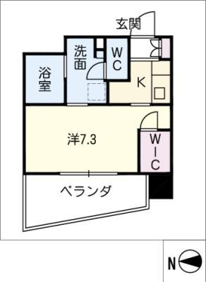 JUNRI SAKURAYAMA(1K/7階)の間取り写真