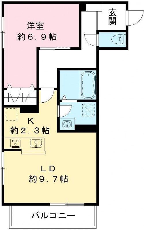 ルリエ目黒中央町(1LDK/1階)の間取り写真