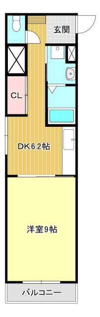 プルミエール信(1DK/7階)の間取り写真