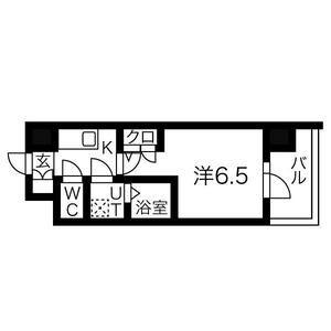 エスリードレジデンス大阪難波(1K/12階)の間取り写真