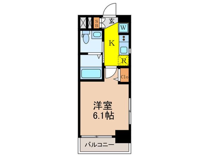 エステムプラザ品川大崎駅前レジデンシャル(1K/5階)の間取り写真