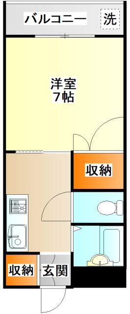 ヴィーナスIB棟(1K/1階)の間取り写真