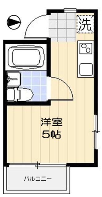 カームステージ沼袋(ワンルーム/2階)の間取り写真