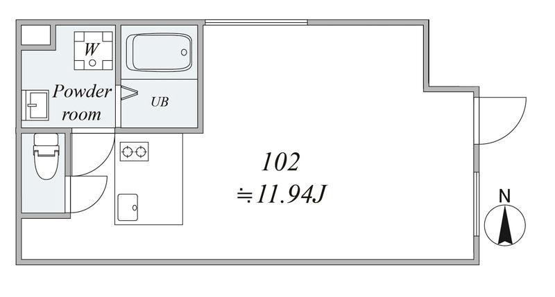 TRIAS171(1LDK/1階)の間取り写真