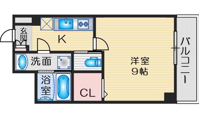 CENTURIO ESAKA(1K/2階)の間取り写真