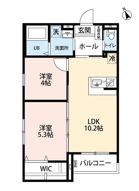 ROBOT HOME箱崎宮前(2LDK/1階)の間取り写真