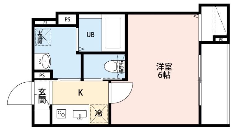 AVALON 西都賀(1K/3階)の間取り写真