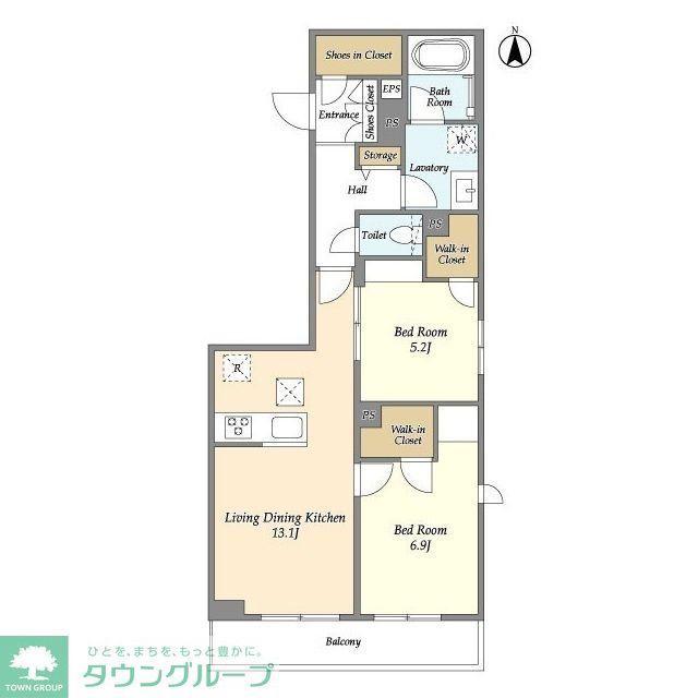 LS RESIDENCE東中野(2LDK/3階)の間取り写真