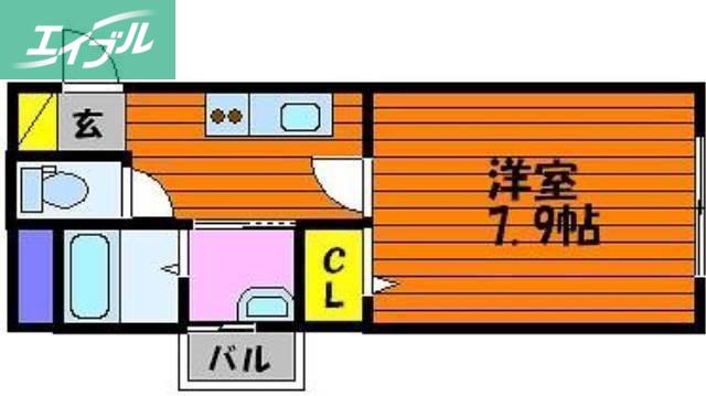 ラフィネ大供(1K/1階)の間取り写真