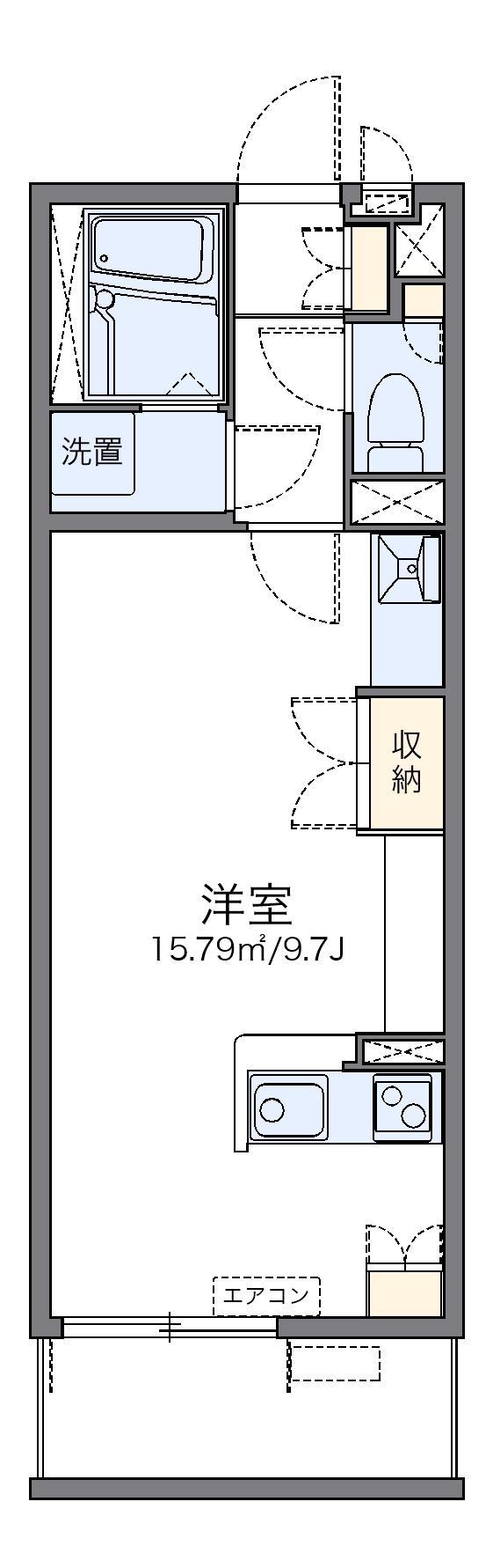 レオネクスト長府駅前(ワンルーム/3階)の間取り写真
