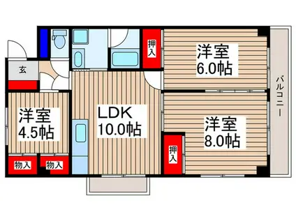 ヴィラグレース(3LDK/1階)の間取り写真