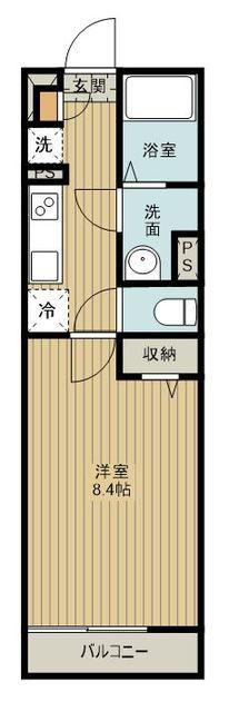 リブリYS諏訪町(1K/3階)の間取り写真