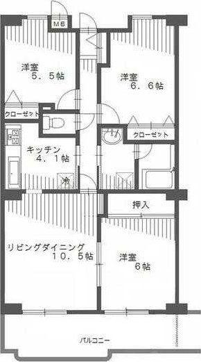 ゴールドクレスト(3LDK/2階)の間取り写真