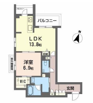 ベル エ ロンプラージュ(1LDK/2階)の間取り写真