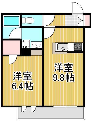 シャーメゾンカフー杉並(1LDK/2階)の間取り写真