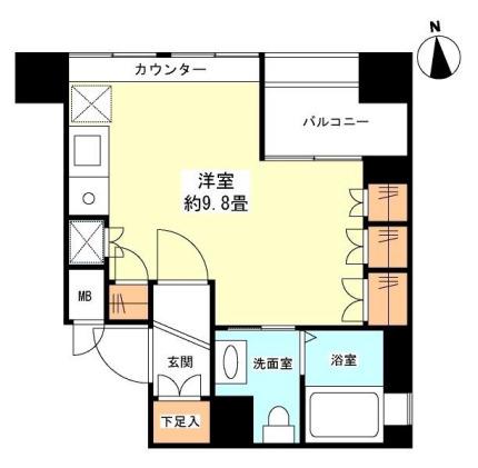 グランカーサ新宿御苑(ワンルーム/5階)の間取り写真