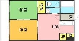 メゾン・ド・メナージュ(2DK/7階)の間取り写真