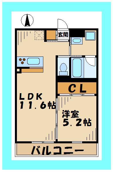 リブリ・GRANDIR(1LDK/1階)の間取り写真