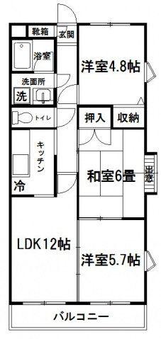 アーバンレジデンス(3LDK/2階)の間取り写真