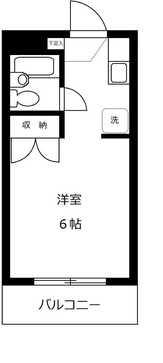セビリア小川(ワンルーム/3階)の間取り写真