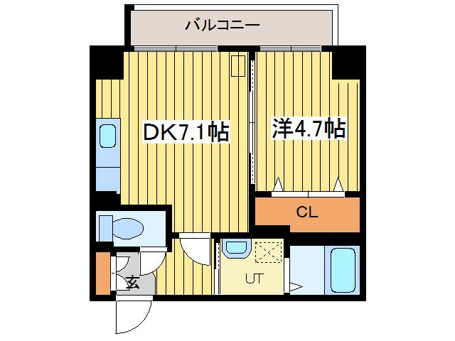 第7ふじビル(1DK/2階)の間取り写真