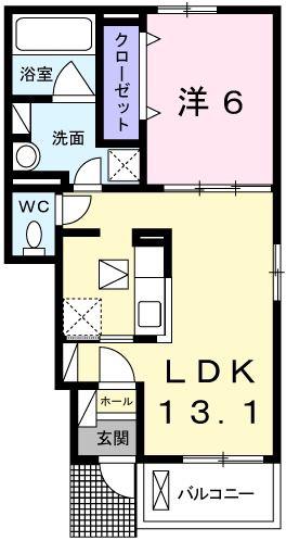 グランエトワール(1LDK/1階)の間取り写真