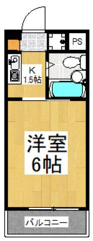 ロイヤルハイツたかの台(1K/2階)の間取り写真