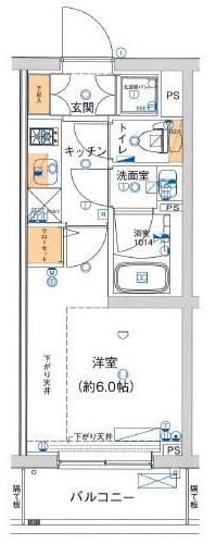 RISING PLACE綾瀬(1K/3階)の間取り写真