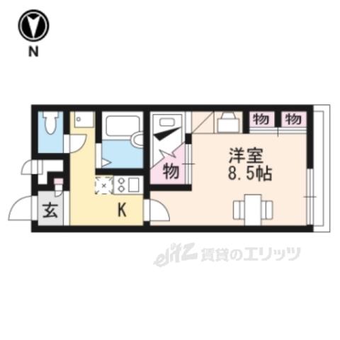 レオパレス横木(1K/2階)の間取り写真