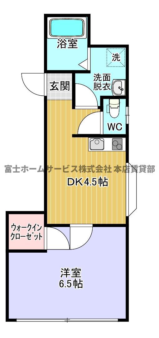 シオーレ我孫子(1DK/2階)の間取り写真