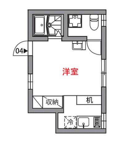コミチテラス大岡山(ワンルーム/1階)の間取り写真