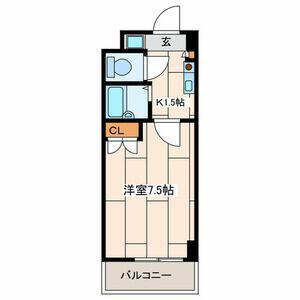 ABITARE海老名(1K/8階)の間取り写真
