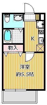 パレスヒル妙典(1K/1階)の間取り写真