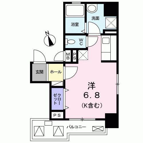 シェルズコート(ワンルーム/7階)の間取り写真