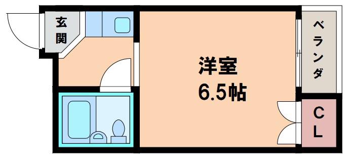 サンシャイン7(1K/1階)の間取り写真