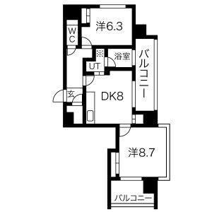 さくらHILLS NAGOYA ウエスト(2LDK/10階)の間取り写真
