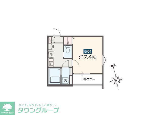 ルーチェ旭(1K/3階)の間取り写真