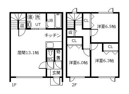  ゼロワンイースト(3LDK/1階)の間取り写真